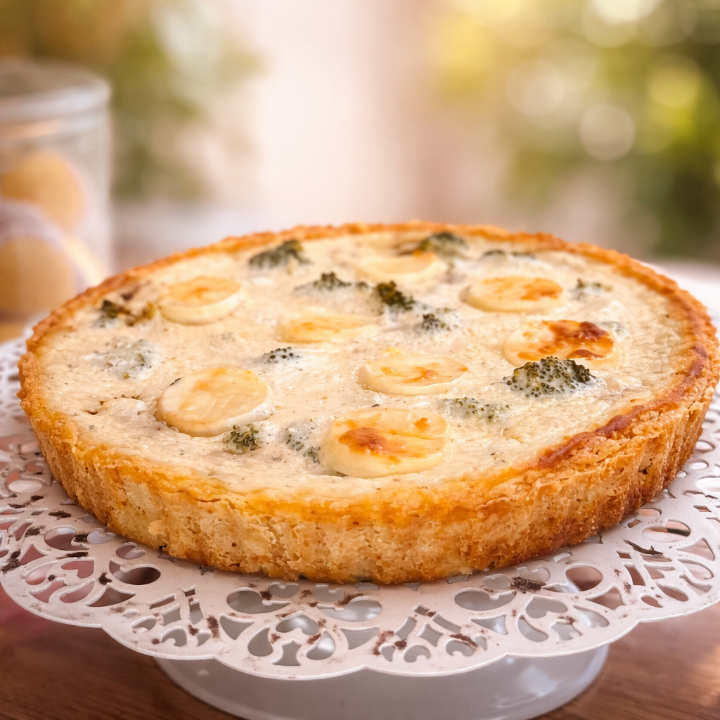 קיש ברוקולי פטריות וגבינה