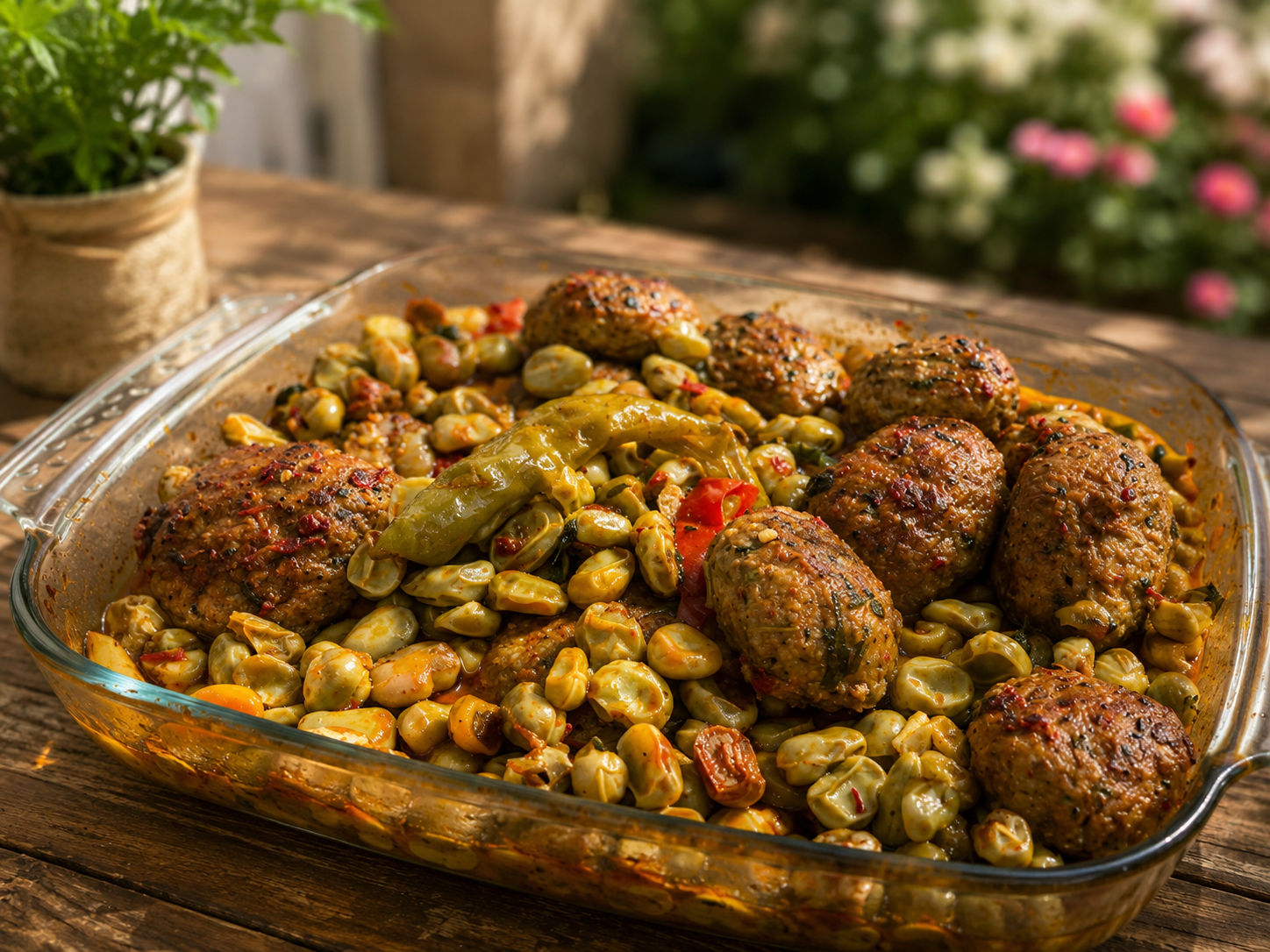 קציצות דגים עם פולים ירוקים