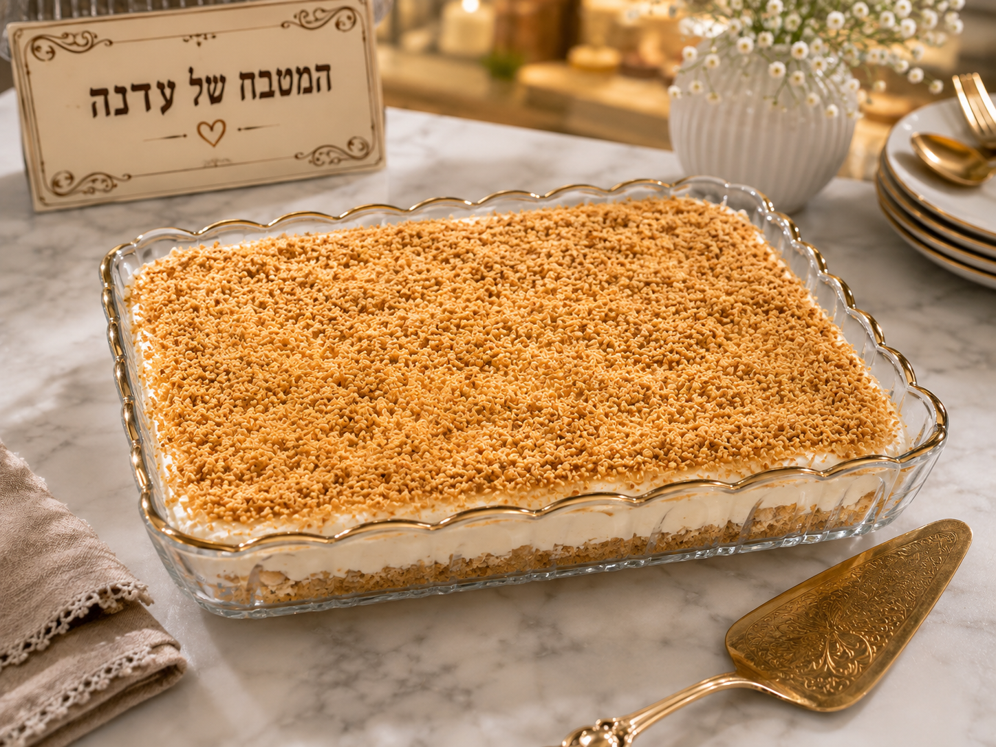 עוגת גבינה פירורים